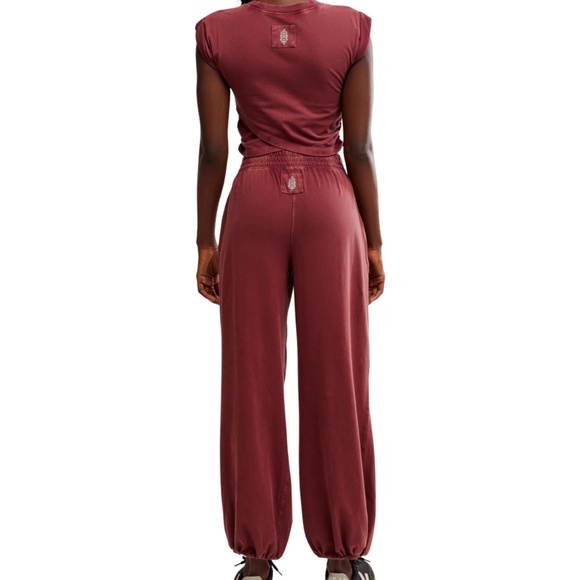 FP Movement by Free People Burgundy Hot Shot Crossover Set - Picture 2 of 6